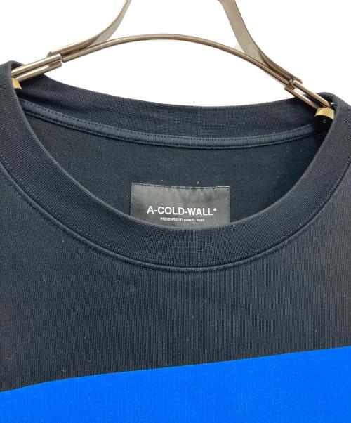A-COLD-WALL（ア・コールド・ウォール）A-COLD-WALL (ア・コールド・ウォール) 半袖カットソー ブルー×ブラック サイズ:Lの古着・服飾アイテム