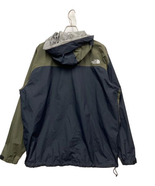 THE NORTH FACE（ザ ノース フェイス）THE NORTH FACE (ザ ノース フェイス) ジオメトリックドットショットブルゾン グリーン×ネイビー サイズ:XLの古着・服飾アイテム