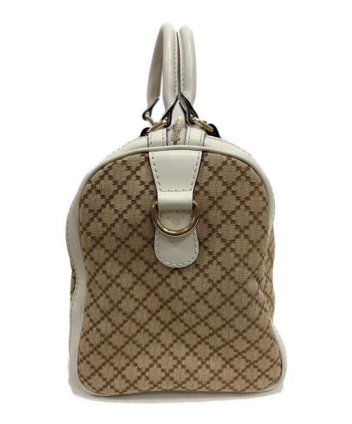 GUCCI（グッチ）GUCCI (グッチ) ミニボストンバッグ  ディアマンテ ベージュ×ホワイトの古着・服飾アイテム