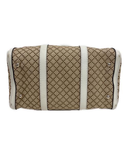 GUCCI（グッチ）GUCCI (グッチ) ミニボストンバッグ  ディアマンテ ベージュ×ホワイトの古着・服飾アイテム