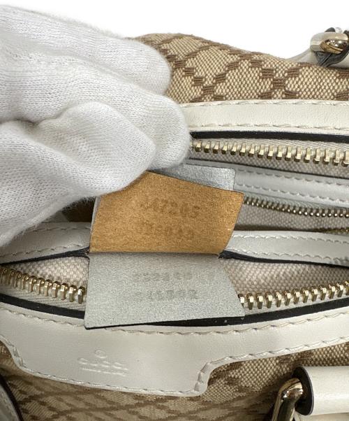 GUCCI（グッチ）GUCCI (グッチ) ミニボストンバッグ  ディアマンテ ベージュ×ホワイトの古着・服飾アイテム