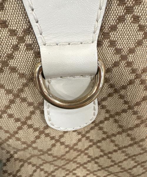 GUCCI（グッチ）GUCCI (グッチ) ミニボストンバッグ  ディアマンテ ベージュ×ホワイトの古着・服飾アイテム