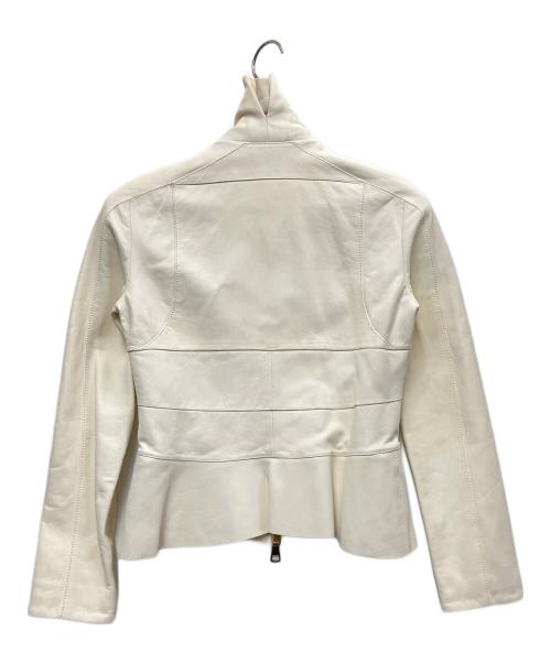 VALENTINO（ヴァレンティノ）VALENTINO (ヴァレンティノ) ホワイトレザージャケット アイボリー サイズ:6の古着・服飾アイテム