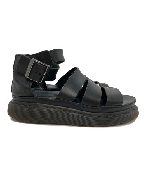 Dr.Martens（ドクターマーチン）Dr.Martens (ドクターマーチン) レザーストラップサンダル ブラック サイズ:22.5の古着・服飾アイテム
