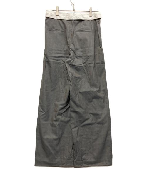 tibi（ティビ）tibi (ティビ) スラックス グレー×ホワイト サイズ:2の古着・服飾アイテム