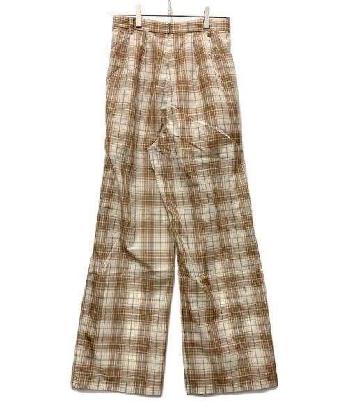 CLANE（クラネ）CLANE (クラネ) SHEER STRAIGHT PANTS ブラウン サイズ:2の古着・服飾アイテム