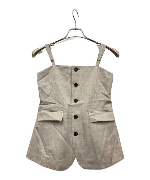 LOEFF（ロエフ）LOEFF (ロエフ) ギャバキャミソールベスト グレーの古着・服飾アイテム