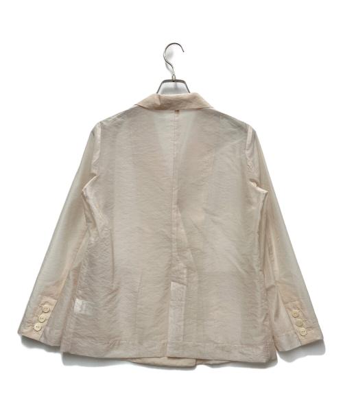 anuans（アニュアンス）anuans (アニュアンス) シアーオーバーテーラードジャケット ベージュ サイズ:FREEの古着・服飾アイテム
