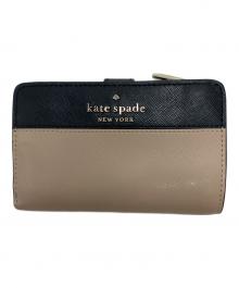 Kate Spade（ケイトスペード）の古着「2つ折り財布」｜ブラック×ベージュ
