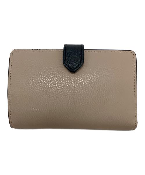 Kate Spade（ケイトスペード）Kate Spade (ケイトスペード) 2つ折り財布 ブラック×ベージュの古着・服飾アイテム