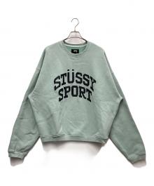 stussy（ステューシー）の古着「Big Crackle Sport CREW スウェット」｜グリーン