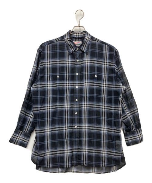 Spick and Span（スピック＆スパン）Spick and Span (スピック＆スパン) 長袖シャツ ネイビー×グレー サイズ:不明の古着・服飾アイテム