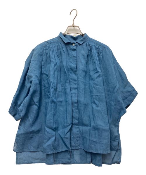 LOISIR（ロワズィール）LOISIR (ロワズィール) 半袖ブラウス ブルー サイズ:FREEの古着・服飾アイテム