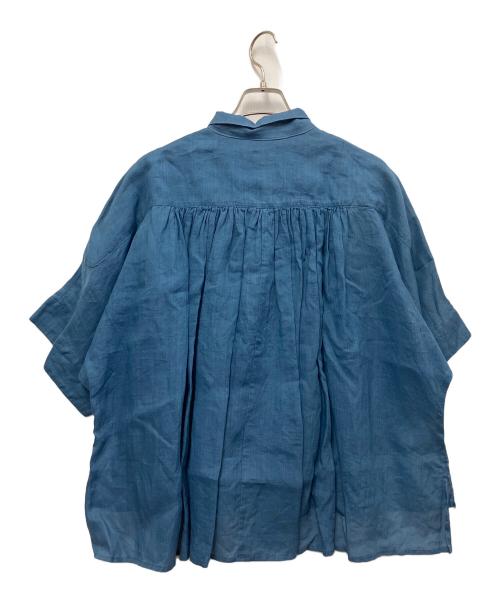 LOISIR（ロワズィール）LOISIR (ロワズィール) 半袖ブラウス ブルー サイズ:FREEの古着・服飾アイテム