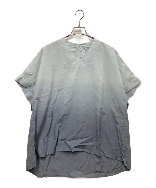 LOISIR（ロワズィール）LOISIR (ロワズィール) 半袖シャツ ライトグレー×グレー サイズ:FREEの古着・服飾アイテム