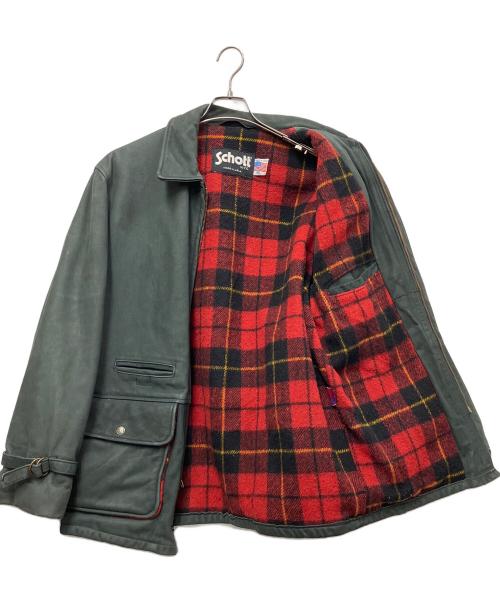 Schott（ショット）Schott (ショット) レザージャケット オリーブ サイズ:40の古着・服飾アイテム