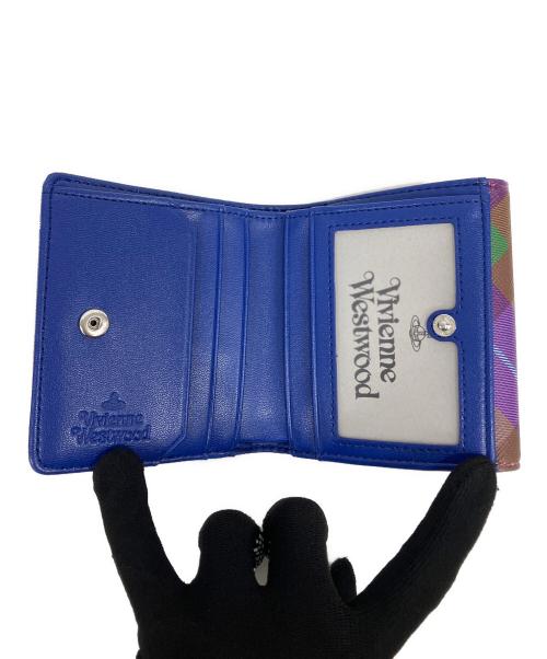 Vivienne Westwood（ヴィヴィアンウエストウッド）Vivienne Westwood (ヴィヴィアンウエストウッド) SAFFIANO PRINTED SMALL WALLET 2つ折り財布 マルチカラーの古着・服飾アイテム