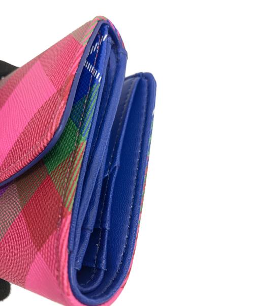 Vivienne Westwood（ヴィヴィアンウエストウッド）Vivienne Westwood (ヴィヴィアンウエストウッド) SAFFIANO PRINTED SMALL WALLET 2つ折り財布 マルチカラーの古着・服飾アイテム