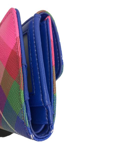 Vivienne Westwood（ヴィヴィアンウエストウッド）Vivienne Westwood (ヴィヴィアンウエストウッド) SAFFIANO PRINTED SMALL WALLET 2つ折り財布 マルチカラーの古着・服飾アイテム