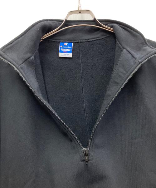 Champion REVERSE WEAVE（チャンピオン リバース ウィーブ）Champion REVERSE WEAVE (チャンピオン リバース ウィーブ) N.HOOLYWOOD (エヌ ハリウッド) ハーフジップスウェット ブラック サイズ:Sの古着・服飾アイテム