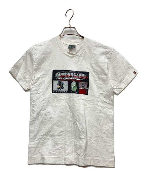 A BATHING APE（アベイシングエイプ）A BATHING APE (アベイシングエイプ) 半袖カットソー ホワイト サイズ:Lの古着・服飾アイテム