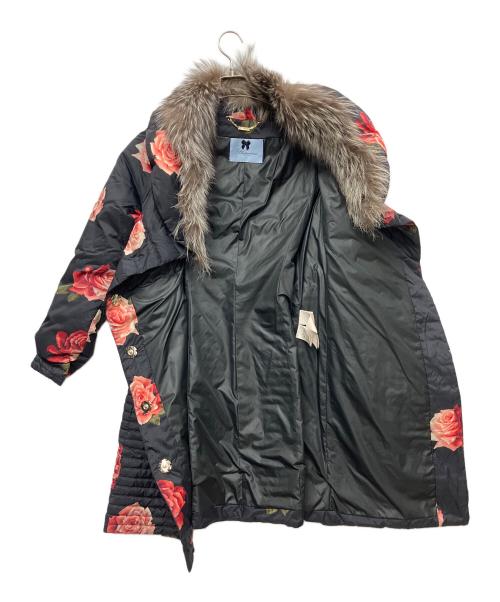 BLUMARINE（ブルマリン）BLUMARINE (ブルマリン) フォックスファー付ダウンコート ブラック サイズ:40の古着・服飾アイテム
