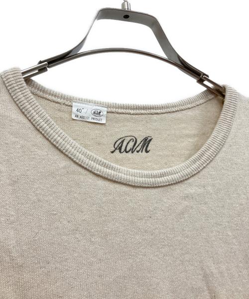 ACVM（エーシーブイエム）ACVM (エーシーブイエム) 半袖カットソー ベージュ サイズ:40の古着・服飾アイテム