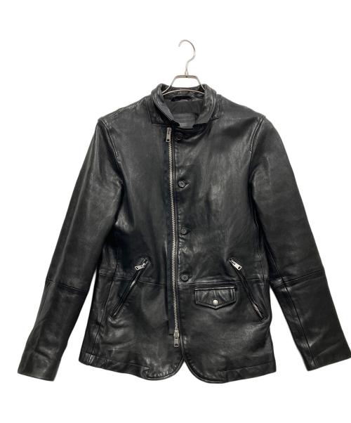 ALL SAINTS（オールセインツ）ALL SAINTS (オールセインツ) ラムレザージャケット ブラック サイズ:Sの古着・服飾アイテム