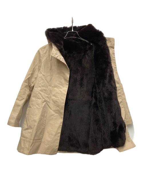 MACKINTOSH PHILOSOPHY（マッキントッシュ フィロソフィー）MACKINTOSH PHILOSOPHY (マッキントッシュ フィロソフィー) レッキスファーライナー付 ボンディングコート ベージュ サイズ:38の古着・服飾アイテム