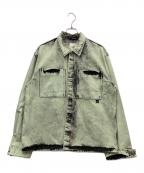 OAMCオーエーエムシー）の古着「FALESIA SHIRT&Sentinel Trouser Celadon(ファレシアシャツ&センチネルトラウザーセラドンセットアップ)」｜ライトグリーン・ブラック