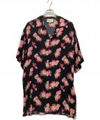 GUCCIグッチ）の古着「半袖シャツ」｜ブラック×ピンク