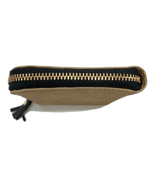 pomtata（ポンタタ）POMTATA (ポンタタ) L-ZIP SHORT WALLET MINI ゴールドカラー色の古着・服飾アイテム