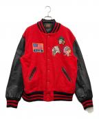 skookumスクーカム）の古着「スタジャン」｜レッド×ブラック