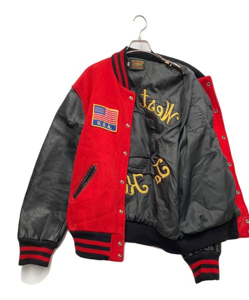 skookum（スクーカム）skookum (スクーカム) スタジャン レッド×ブラック サイズ:46の古着・服飾アイテム