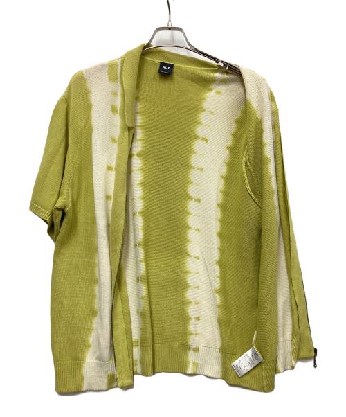 HUF（ハフ）HUF (ハフ) BLEACH DYED KNIT POLO モスグリーン サイズ:Mの古着・服飾アイテム