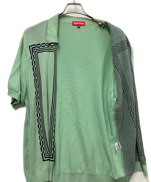 SUPREME（シュプリーム）SUPREME (シュプリーム) Weave Knit Zip Up Polo ミントグリーン サイズ:Mの古着・服飾アイテム