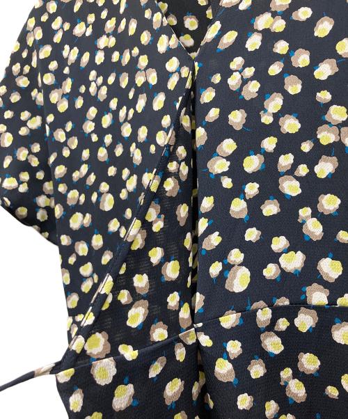 BALLSEY（ボールジィ）BALLSEY (ボールジィ) 半袖ワンピース ブラック×イエロー サイズ:36の古着・服飾アイテム
