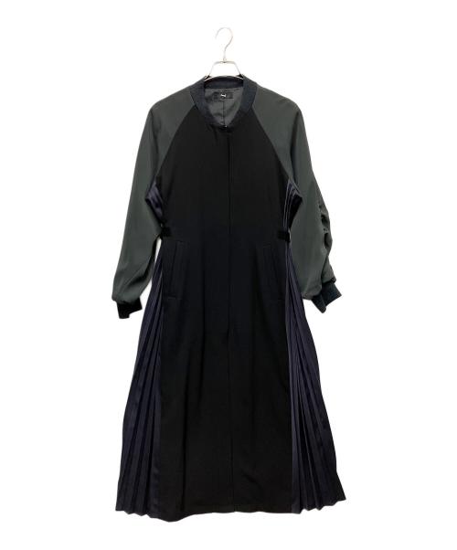 OSMOSIS loaf（オズモーシスロフ）OSMOSIS loaf (オズモーシスロフ) コート グレー×ブラック サイズ:FREEの古着・服飾アイテム