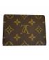 LOUIS VUITTON (ルイ ヴィトン) ポルト 2カルト ヴェルティカル パスケース ブラウン：8000円