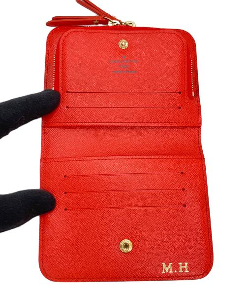 LOUIS VUITTON（ルイ ヴィトン）LOUIS VUITTON (ルイ ヴィトン) 2つ折り財布 ブラウン×レッドの古着・服飾アイテム