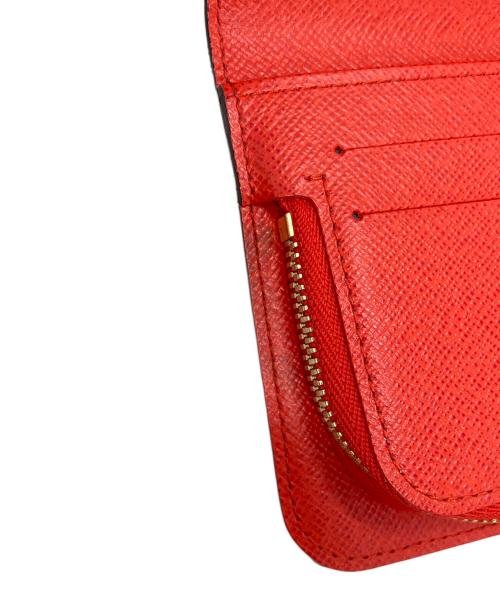 LOUIS VUITTON（ルイ ヴィトン）LOUIS VUITTON (ルイ ヴィトン) 2つ折り財布 ブラウン×レッドの古着・服飾アイテム