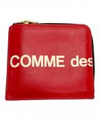 COMME des GARCONSコムデギャルソン）の古着「HUGE LOGO ジップコインケース」｜レッド
