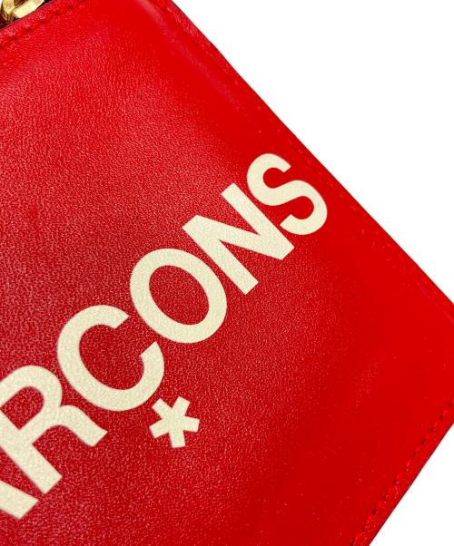 COMME des GARCONS（コムデギャルソン）COMME des GARCONS (コムデギャルソン) HUGE LOGO ジップコインケース レッドの古着・服飾アイテム