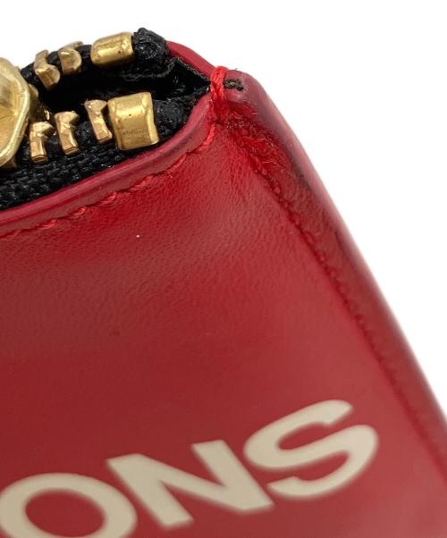 COMME des GARCONS（コムデギャルソン）COMME des GARCONS (コムデギャルソン) HUGE LOGO ジップコインケース レッドの古着・服飾アイテム