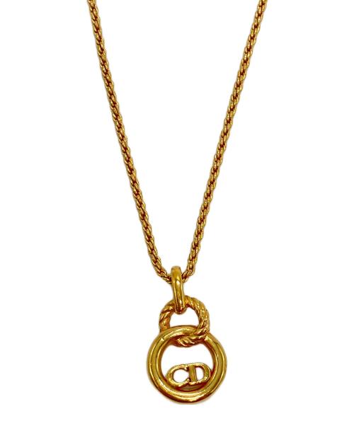 Christian Dior（クリスチャン ディオール）Christian Dior (クリスチャン ディオール) CDロゴネックレス ゴールドカラーの古着・服飾アイテム