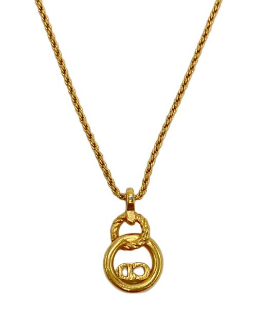 Christian Dior（クリスチャン ディオール）Christian Dior (クリスチャン ディオール) CDロゴネックレス ゴールドカラーの古着・服飾アイテム