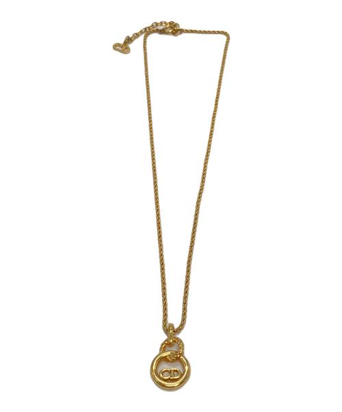 Christian Dior（クリスチャン ディオール）Christian Dior (クリスチャン ディオール) CDロゴネックレス ゴールドカラーの古着・服飾アイテム