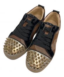 Christian Louboutin（クリスチャン・ルブタン）の古着「スタッズ付ローカットスニーカー」｜ブラウン×ブラック