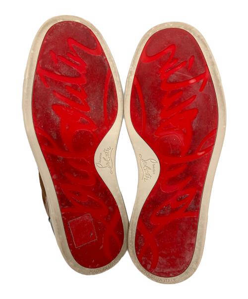 Christian Louboutin（クリスチャン・ルブタン）Christian Louboutin (クリスチャン・ルブタン) スタッズ付ローカットスニーカー ブラウン×ブラック サイズ:35の古着・服飾アイテム