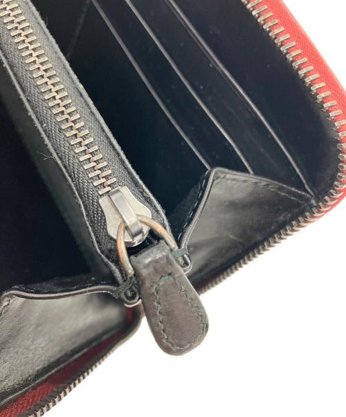 BOTTEGA VENETA（ボッテガベネタ）BOTTEGA VENETA (ボッテガベネタ) イントレチャート　ラウンドファスナー財布 ボルドーの古着・服飾アイテム